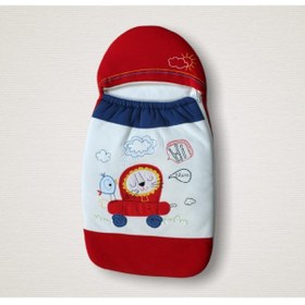 Resim Kundak Arabalı Aslanlı Erkek Bebek Fermuarlı Kırmızı Ps9893, 2 -knd 45062 -09 