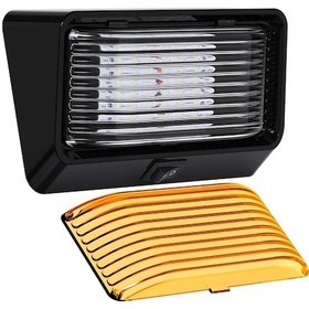 Resim Xuweiwei 1 Parça Rv Açık Veranda Evrensel Işık Şeridi Anahtarı 12v 280 Lümen Siyah Taban Şeffaf Sarı Çift Renkli Lens Pil Yok 