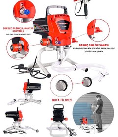 Resim Stanvolt AP8628 1100W Elektrikli Havasız Boya Püskürtme Makinesi 