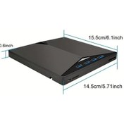 Resim Motion003 Yüksek Hızlı 7 İ 1 Usb 3.0 Taşınabilir Harici Cd Dvd Sürücü Siyah Laptop Pc Ve Mac Os İçin 