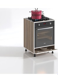 Resim Kenzlife ankastre modülü kabini malik ejder crd fırın ocak dolabı kapaklı ayarlı ayaklı 