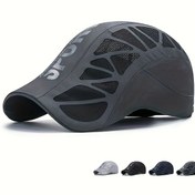 Resim Yaz Hızlı Kuruyan SPOR İleri Şapka - Nefes Alabilir File Güneş Koruma Açık Hava Sporları için Hafif Kapak, Bisiklet, Koşu - Ergonomik Uyumlu, Yüksek Kaliteli Tekstil, Siyah 