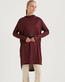 Resim COOL-TECH Kanguru Cepli Quick Dry Eşofman Üstü - Bordo - 3XL 
