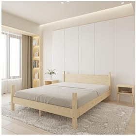 Resim Mirage Model Doğal Çam Ahşap Karyola-106 120 x 200 
