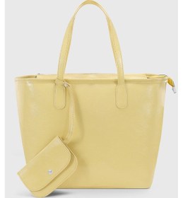 Resim Housebags Cüzdan Aksesuarlı Parlak Sarı Büyük Kapasiteli Suya Dayanıklı Shopper Çanta 282 Sarı 