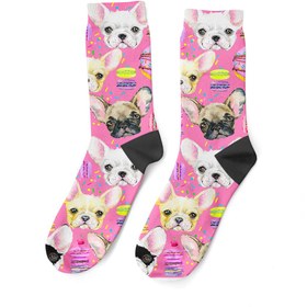 Resim Macaron Köpekler Soket Çorap - 35 - 39 