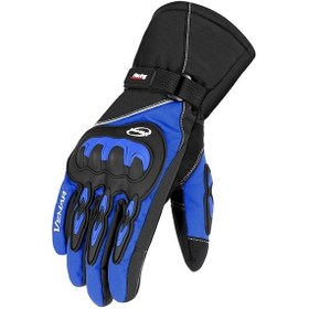 Resim Suomy Su Geçirmez Dokunmatik Ekranlı Motosiklet Eldivenleri - Kışlık Siyah Mavi 