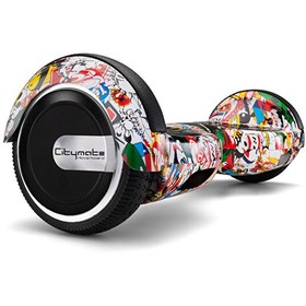 Resim Citymate Elektrikli Kaykay 6.5" Mix Grafity Desenli Akıllı Dengeli Hoverboard 