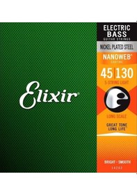 Resim Elixir 045-130 Nanoweb 5 Telli Bas Gitar Tel Seti 14202 
