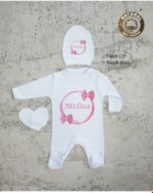 Resim yzc home size dair... Tk33 Isimli Kız Bebek Tulum Şapka Eldiven Set 