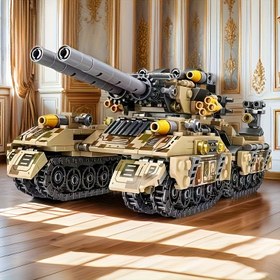 Resim No. 1628 Yüksek Zorluklu Askeri Tank 8'li 1 Arada Montaj Modeli, 430 Parça DIY Mekanik Set, Kaliteli ABS Plastik, Noel ve Doğum Günü Hediyesi İçin Uygun, 14 Yaş ve Üzeri 
