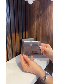 Resim Mft Leather Design Hakiki Deri Mıknatıslı Kartlık Mona 1103 Kahverengi 