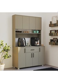 Resim Belinda Kahve Köşesi Mutfak Dolabı Çok Amaçlı Dolap Kumbeji Kumtaşı 