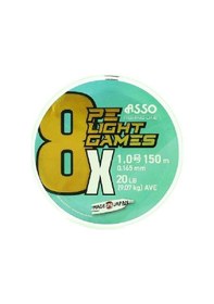 Resim Asso 8x Light Games Pe 1.2 Fluo Green İp Misina 150mt 0,185mm - Standart 