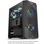 Resim THERMALTAKE 750W COMMANDER G33 TG 80+, ARGB 2*200M CA-3P3-75M1WE-00 