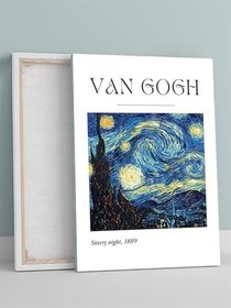 Resim Postermanya Van Gogh, The Starry Night, Yıldızlı Gece, Empresyonizm Sanatsal Kanvas Tablo - Tuval Tablo 
