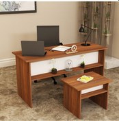 Resim KALENDER DEKOR MERKÜR-1-2 OFİS BÜRO MASASI TAKIMI MRK03 