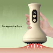 Resim 9 kademeli ayarlanabilir elektronik vakum ve gua sha cihazı, USB şarj edilebilir, 1200mAh pil. Evde kullanım için uygun, 8 döner çelik boncuklu tam beden masaj aleti 