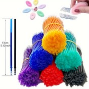 Resim 102 adet/mikser Silinebilir Dolgu 0.5mm Jel Kalemler için, Mavi, Siyah, Kırmızı, Yeşil, Turuncu, Mor Mürekkep ve Silgi, uzunluk: 13cm nötr kalem dolgu Okul Ofis Malzemeleri Kırtasiye 
