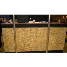 Resim Markataş Sarı Traverten Patlatma Mozaik 