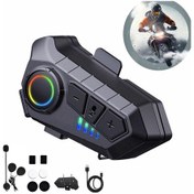 Resim Motosiklet İntercom Kask Kulaklık Üniversal Tüm Kasklara Uygun Işıklı Mod Motor İnterkom Bluetooth 