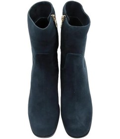 Resim Poletto Hakiki Deri Petrol Bot Topuklu 7734 11 S-986 Petrol 