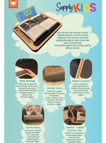 Resim Axolotl Supply Kids Telefon Ve Tablet Bölmeli Minderli Laptop Sehpası 13" Inch 