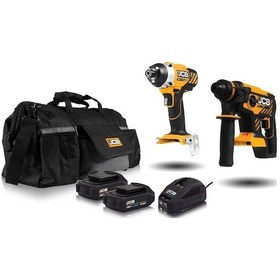 Resim Jcb 18BLRH Kömürsüz Kırıcı-Delici + 18ID Darbeli Vidalama + 18 V 8.0 Ah Çift Akülü Set 