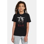 Resim The Punisher Baskılı Unisex Çocuk Siyah T-Shirt 