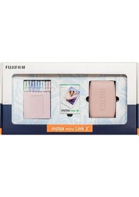 Resim Instax Mini Link 3 R Bundle Box Anlık Fotoğraf Yazıcısı Pembe 
