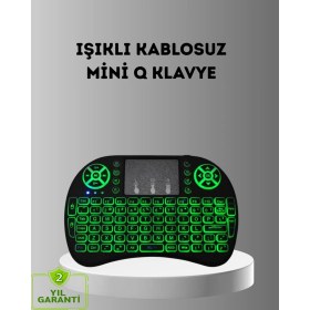Resim LED Işıklı Q Klavye – Touchpad Numerik Tuş Takımı ve Multimedya Kısayolları 