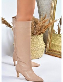 Resim Fox Shoes Ten Kısa Topuklu Kadın Çizme L882870409 