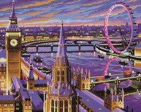 Resim Sayılarla Boyama Seti - Londra gecesi - 40x50 