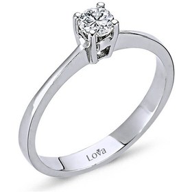 Resim Lova F Renk 0,25 Karat Pırlanta Tektaş Yüzük - 1020109 