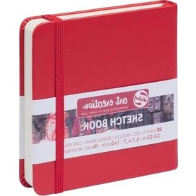 Resim 12x12 Cm Kırmızı Eskiz Defteri, 80 Yaprak 