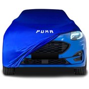 Resim ULTRASHOP Ford Puma Mavi Kumaş Araba Brandası Logolu Penye Branda Oto Branda 