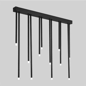 Resim Pipe Plafonyer Led Avize 100 Cm 12li Boru Siyah Çok Renkli 