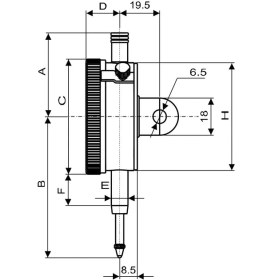 Resim Fett 0-25 mm Pld Ekonomik Tip Komparatör Saati 