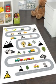 Resim YTR HOME Makinede Yıkanabilir Kaymaz Taban Leke Tutmaz Eğitici Bebek Ve Çocuk Odası Halısı Oyun Matı 