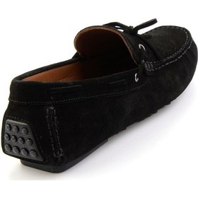 Resim Bambi Siyah Hakiki Deri Erkek Loafer Ayakkabı E01547009902 Siyah 