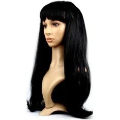 Resim Uzun Siyah Peruk Saç 