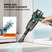 Resim Yüksek güçlü kablosuz el tipi elektrikli süpürge, halılar, koltuklar ve kitaplıklar için uygun; taşınabilir ev/araç temizliği 