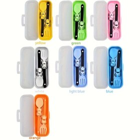 Resim Çocuklar için Basit ve Sevimli Karikatür Spor Araba Çatal ve Kaşık Çocuklar Çocuklar için Çatal ve Kaşık Meyve Bağımsız Yeme Karikatür Sofra Takımı 