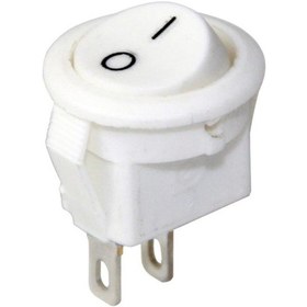 Resim Ic-134E Mini Yuvarlak Anahtar Beyaz On-Off 2P 