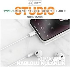 Resim HP Elite Dragonfly G2/G3 ile Uyumlu Silikonlu Type-C Kulaklık, Beyaz 