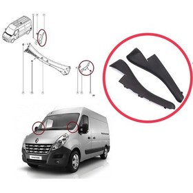Resim Renault Master 3 Movano B İçin Ön Cam Sağ Sol Yan Izgara Kulağı 