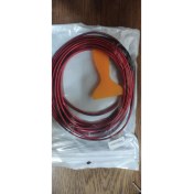 Resim Kırmızı Şerit Trim Fitil Araç Şeridi Yeni Nesil Araç Içi Ip Şerit Balık Sırtı Nikelajlı 5 Metre 