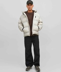 Resim Jack & Jones Jack&jones Sweep 12238998 Kapüşonlu Erkek Şişme Mont Bej 