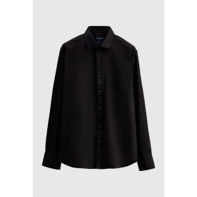 Resim D'S Damat Ds Damat Regular Fit Siyah Düz Gömlek 5HE02DY05289M 