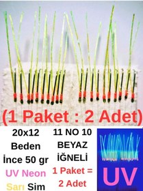 Resim Eagenset İstavrit Çaparisi 20x12 11 No 10 Beyaz İğneli 2li Paket 